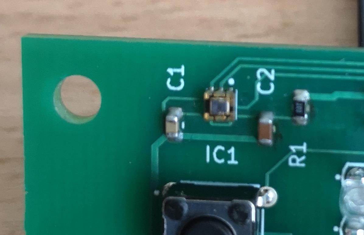 Detail of the VEML6030 in a PCB of a product by SDCSystems